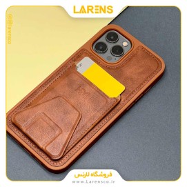 کاور برند HDD سری Leather مدل iPhone 12 Pro Max رنگ Brown