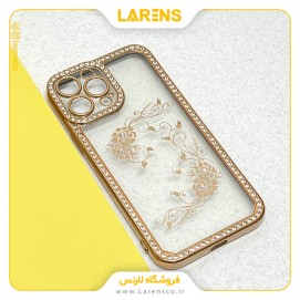 کاور Flower سری Diamond ايفون 13 پرو مکس - Gold