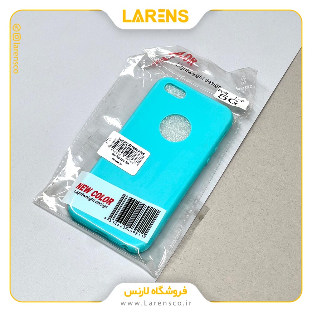 کاور آیفون 5s سری New Color مدل Silicone رنگ Blue