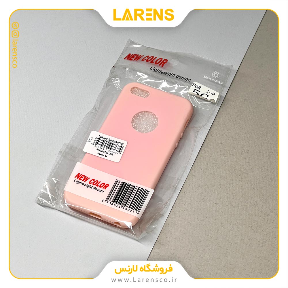 کاور آیفون 5s سری New Color مدل Silicone رنگ Pink