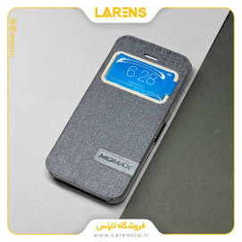 کیف آیفون 5s برند Momax مدل Flipview رنگ Gray