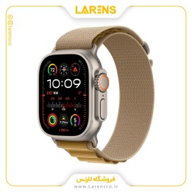 اپل واچ اولترا 2 تیتانیوم سایز 49mm نچرال با بند آلپاین لوپ رنگ قهوه ای