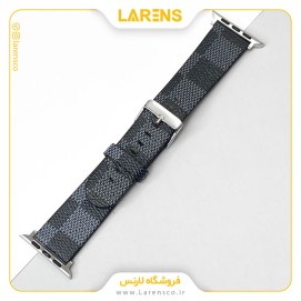 بند Leather سری LV-Damier اپل واچ 38/40/41mm رنگ Black