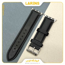 بند اپل واچ Mont Blanc مدل Bonded Leather سری 38/40/41mm رنگ Black