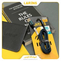 کابل برند Larens لارنس سری Titan مدل Lightning - 1.2M رنگ Dark Green - گارانتی همراه تضمين