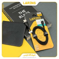 کابل برند Larens سری Fighter مدل USB-C طول 1.2 متر - 15 ماه گارانتی شرکت همراه تضمین