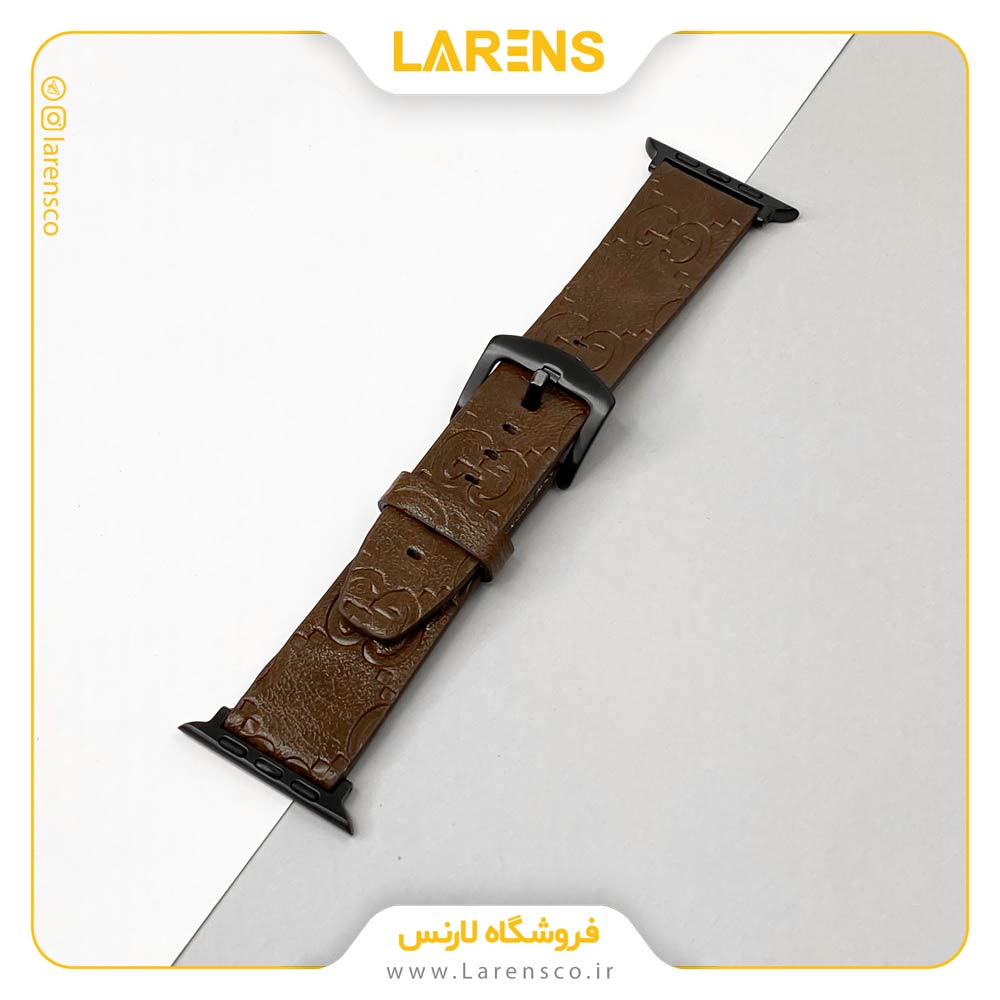 بند اپل واچ Gucci سری Leather سایز 42/44/45mm رنگ Brown