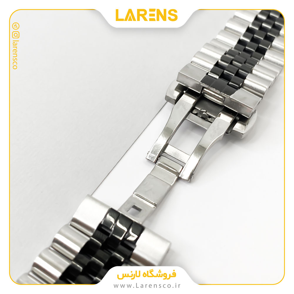 بند اپل واچ Rolex سری Metal سایز 42/44/45 میلیمتر _ رنگ Silver Black