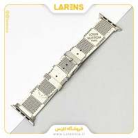 بند اپل واچ  Louis Vuitton سری Damier سایز 42/44/45mm رنگ Antique white
