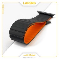 بند اپل واچ  Leather Magnet سری Double سایز 42/44/45 میلیمتر _ رنگ Black Orange