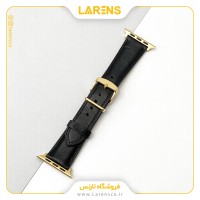 بند اپل واچ Leather سری Golden سایز 42/44/45mm رنگ Black