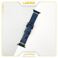 بند اپل واچ Leather سری Woodly سایز 42/44/45 میلیمتر _ رنگ Dark Blue