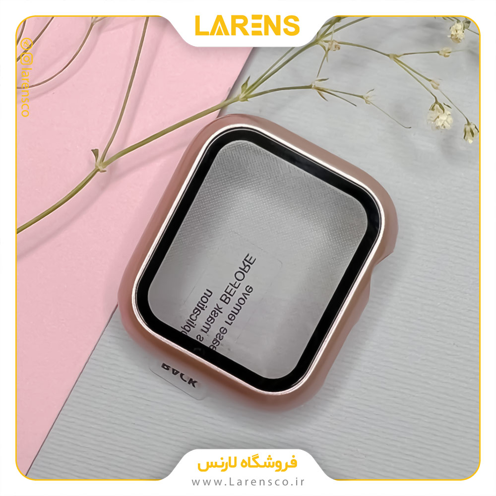 کاور اپل واچ  PC Glass سایز 44mm رنگ Rose Gold