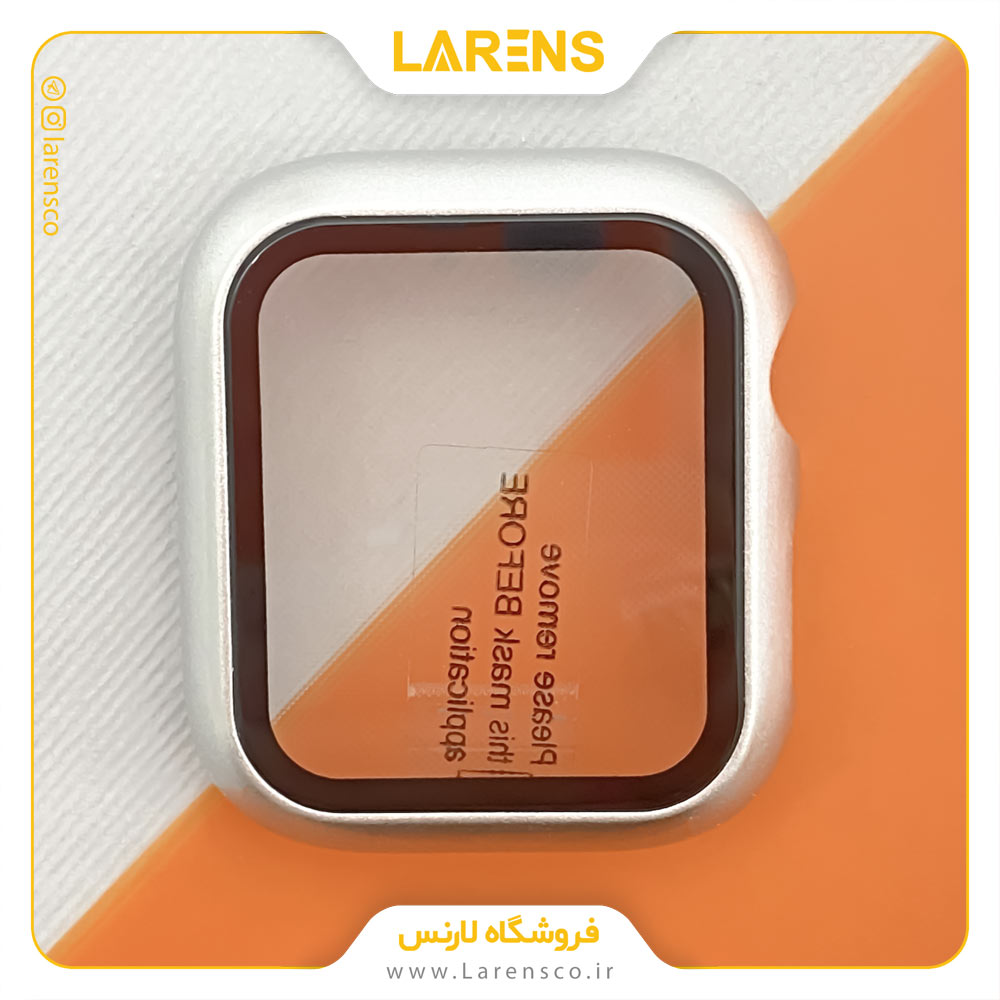 کاور اپل واچ  PC Glass سایز 44mm رنگ Silver