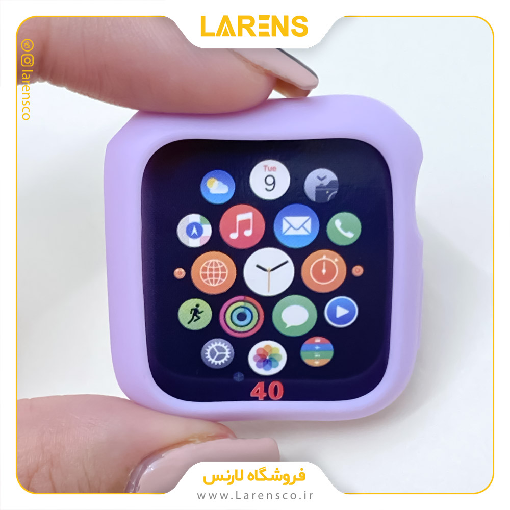 کاور اپل واچ  Silicon Case سایز 42mm رنگ Elegant Purple
