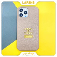 کاور Chanel مدل Leather Diamond  ایفون 13 پرو مکس قهوه ای