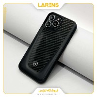 کاور Benz اورجینال سری Carbon Leather ایفون 13 پرو مکس  - Black