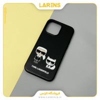 کاور Karl Lagerfeld اورجینال سری Karl & Cat ایفون 14 پرو مکس - Black